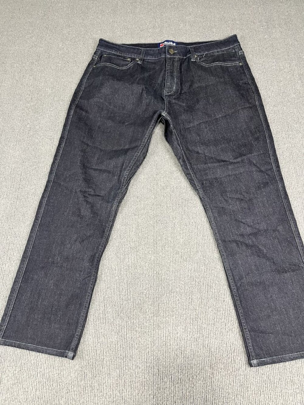 Red Bull Mens Dark Wash Relaxed Taper Denim Jeans 38x30